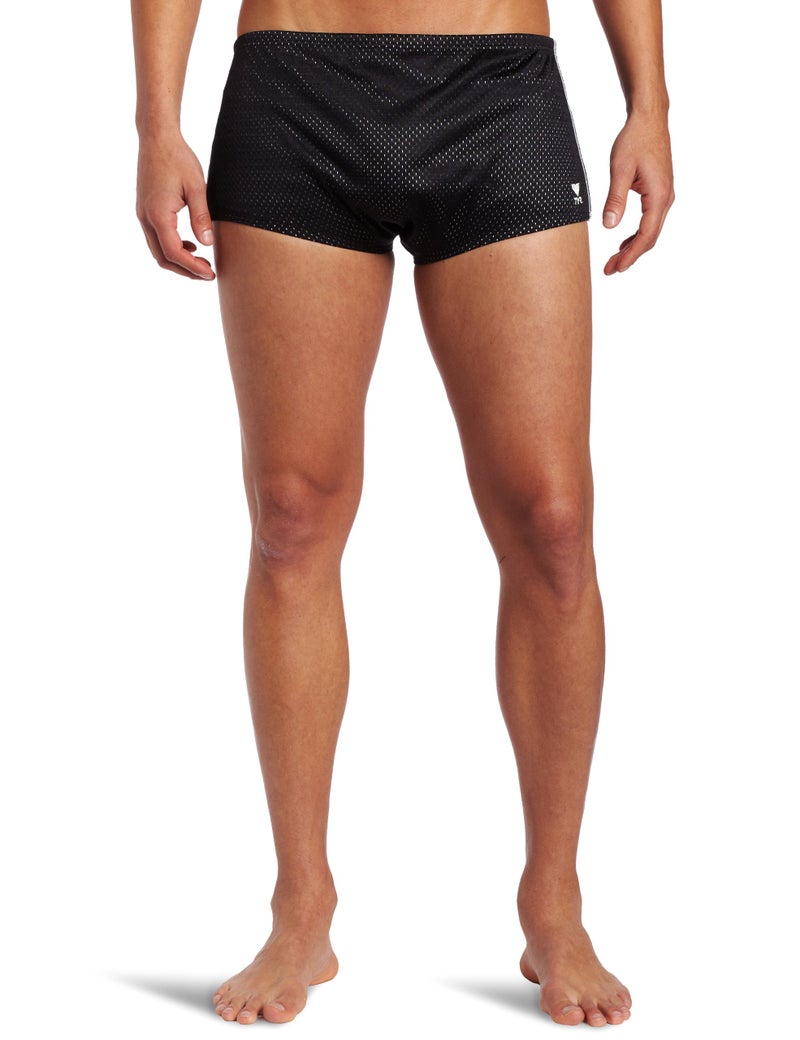 TYR Men's Poly Mesh Trainer Swim Suit (Black, 34) - Image 4